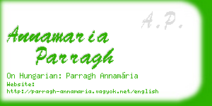 annamaria parragh business card
