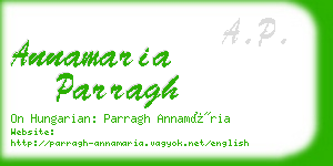 annamaria parragh business card